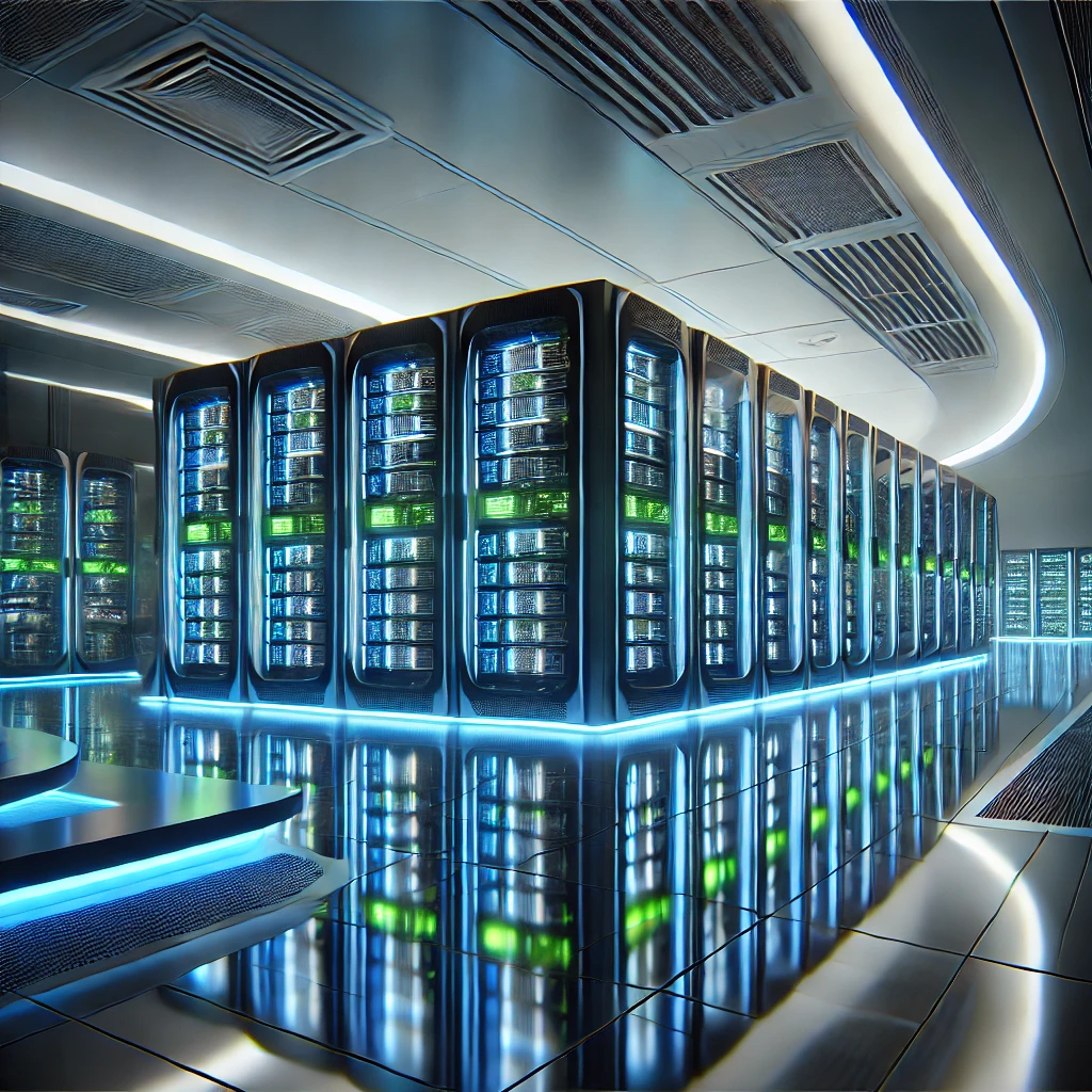 Illustrative scene of data center server infrastructure